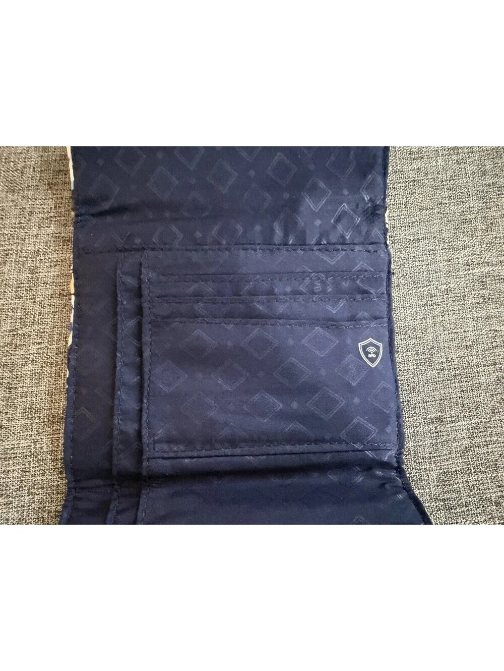 Vera Bradley RFID Mini Trifold Wallet In Lisbon Medallion